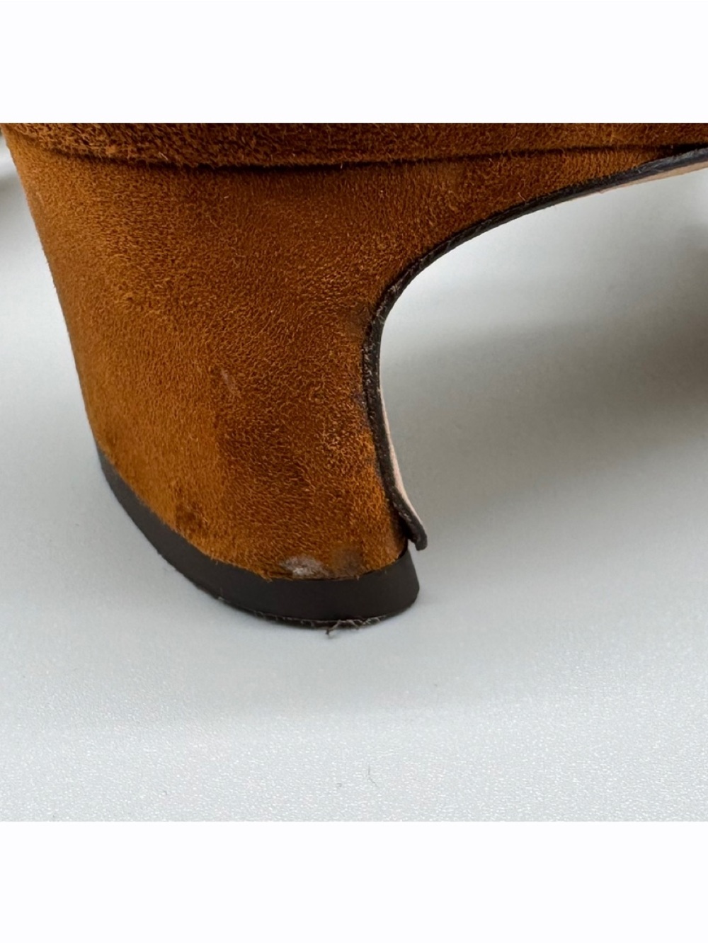 Jimmy Choo Rori Suede Slide Mules Tan Women’s Size 38.5 - Picture 8 of 8